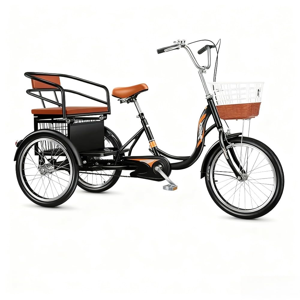 Amazon.co.jp: AOPIPI 高齢者用三輪車 乗用可能 二人乗り自転車 足踏み